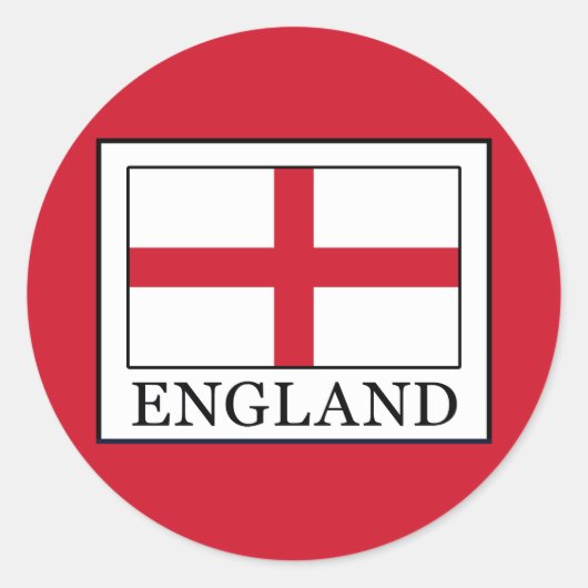 Engeland Ronde Sticker (Voorkant)