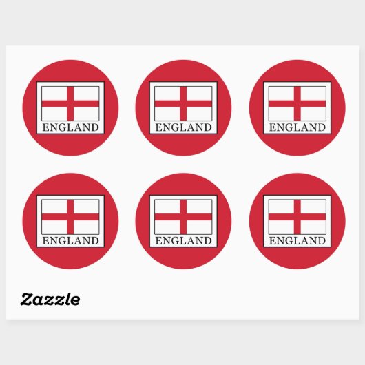Engeland Ronde Sticker (Vel)