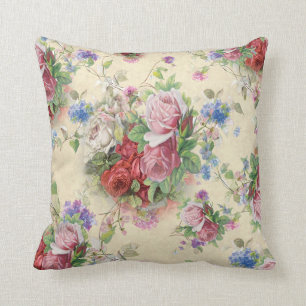 Engeland Roze Rood Tea Rose Bouquet  Kussen