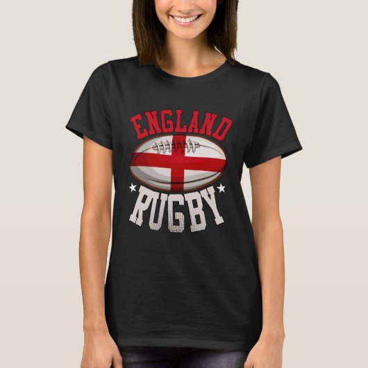 Engeland Rugby Sport Speler Engels Fan T-shirt (Voorkant)