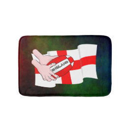 Engeland Rugby Team Supporters Vlag Met Bal Badmat