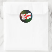 Engeland Rugby Team Supporters Vlag Met Bal Ronde Sticker (Tas)