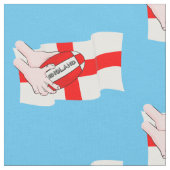 Engeland Rugby Team Supporters Vlag Met Bal Stof (Close Up)