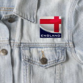 Engeland Schild Vierkante Button 5,1 Cm (In situ)