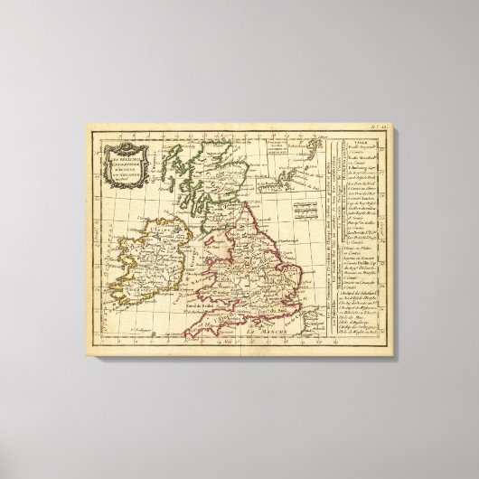 Engeland, Schotland, Ierland Canvas Afdruk (Voorkant)