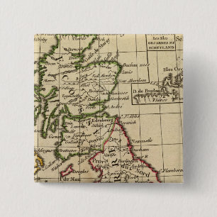 Engeland, Schotland, Ierland Vierkante Button 5,1 Cm