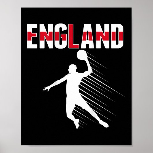 Engeland Sketll Fans Jersey Trots Engelse Sport Su Poster (Voorkant)