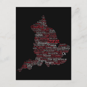 Engeland Slang Brits Woord Kunst Kaart Briefkaart