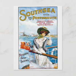 Engeland Southsea Beach Yachting Travel Briefkaart
