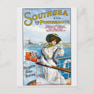 Engeland Southsea Beach Yachting Travel Briefkaart