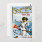  Engeland Southsea Beach Yachting Travel Briefkaart (Voorkant / Achterkant)