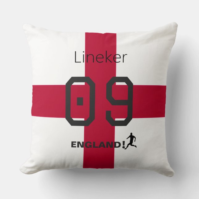 Engeland St George Kruis Patriottische Aangepaste  Kussen (Voorkant)