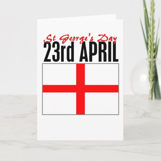 Engeland, St. George's Day Kaart (Voorkant)