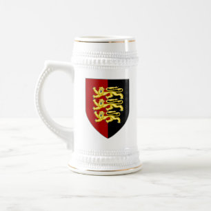 Engeland Stein - Leeuwen op rood & zwart Bierpul