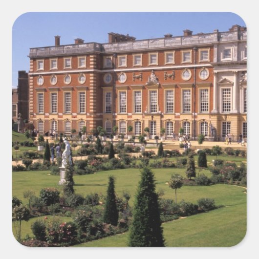 Engeland, Surrey, Hampton Court Palace. Vierkante Sticker (Voorkant)