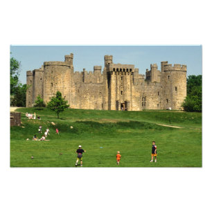 Engeland, Sussex, Bodiam Castle. 2 Foto Afdruk