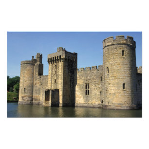 Engeland, Sussex, Bodiam Castle. Foto Afdruk