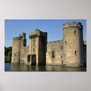 Engeland, Sussex, Bodiam Kasteel. Poster