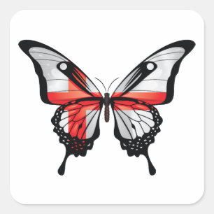 Engeland Swallowtail Vlinder Vlag Sticker
