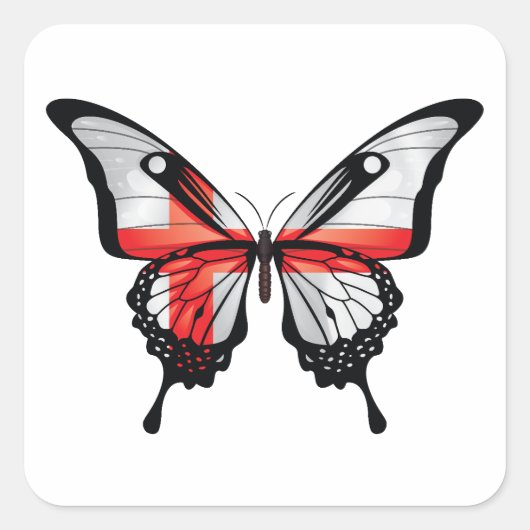 Engeland Swallowtail Vlinder Vlag Sticker (Voorkant)