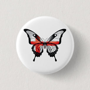Engeland Swallowtail Vlinder Vlag Sticker Ronde Button 3,2 Cm
