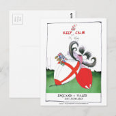 engeland tegen wales rugby - ballen van tony ferna briefkaart (Voorkant / Achterkant)