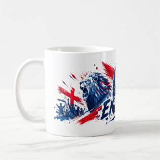 Engeland Three Lions Voetbal Fan Mok | Patriotisch