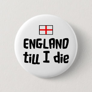 Engeland tot ik sterf ronde button 5,7 cm