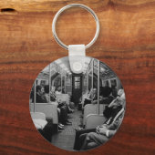 Engeland, trein in de trein Sleutelhanger (Voorkant)
