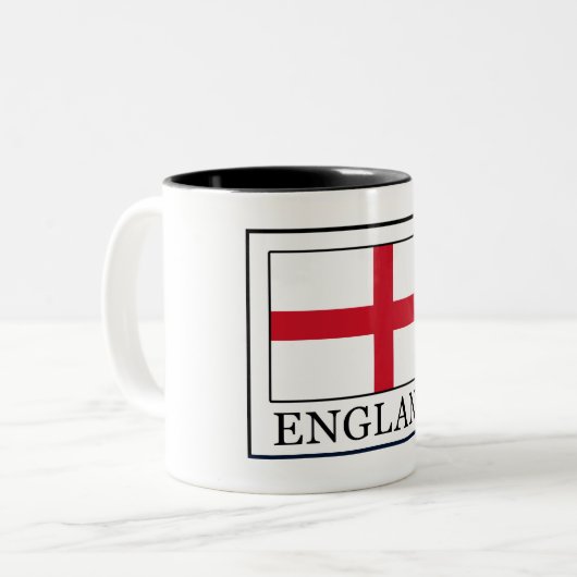 Engeland Tweekleurige Koffiemok (Voorkant links)