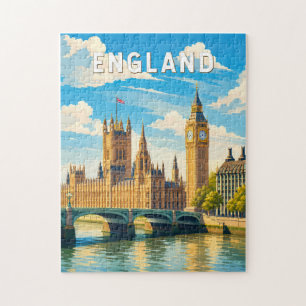Engeland Verenigd Koninkrijk Illustratie Reizen Ku Legpuzzel