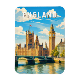 Engeland Verenigd Koninkrijk Illustratie Reizen Ku Magneet
