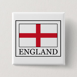 Engeland Vierkante Button 5,1 Cm