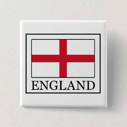 Engeland Vierkante Button 5,1 Cm (Voorkant)