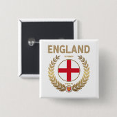 Engeland Vierkante Button 5,1 Cm (Voorkant /achterkant)