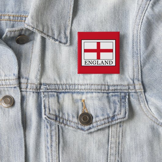Engeland Vierkante Button 5,1 Cm (In situ)