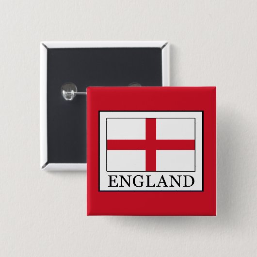 Engeland Vierkante Button 5,1 Cm (Voorkant /achterkant)