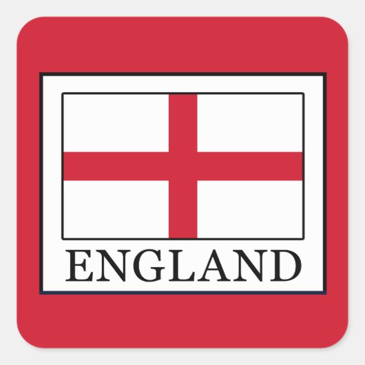 Engeland Vierkante Sticker (Voorkant)