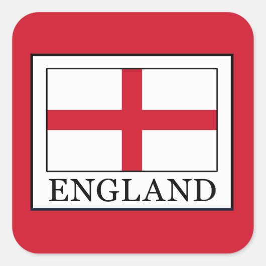 Engeland Vierkante Sticker (Voorkant)