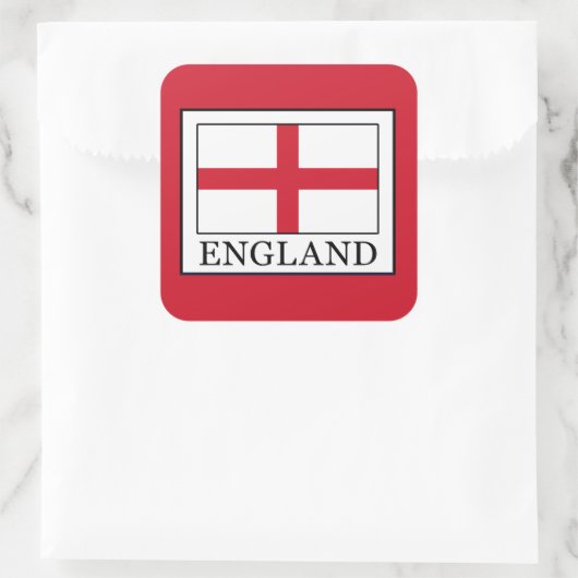 Engeland Vierkante Sticker (Tas)