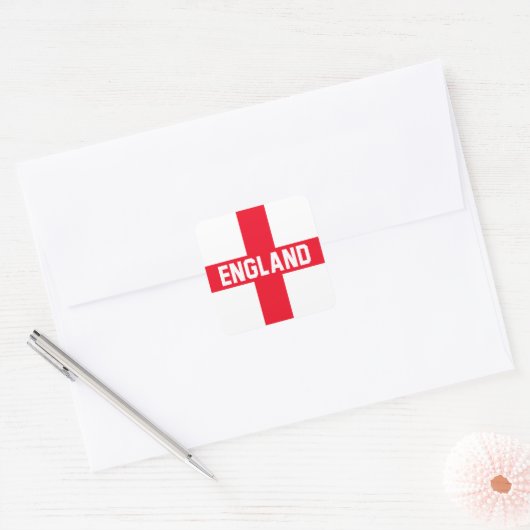 Engeland Vierkante Sticker (Envelop)