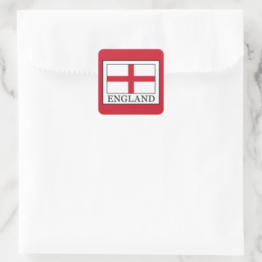 Engeland Vierkante Sticker (Tas)