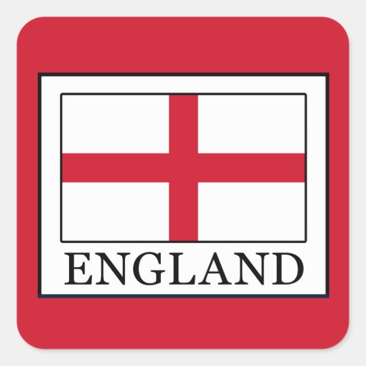 Engeland Vierkante Sticker (Voorkant)