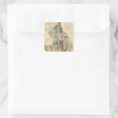 Engeland Vierkante Sticker (Tas)