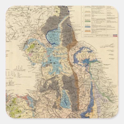 Engeland Vierkante Sticker (Voorkant)