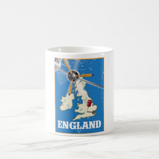Engeland vintage reisposter. koffiemok (Center)