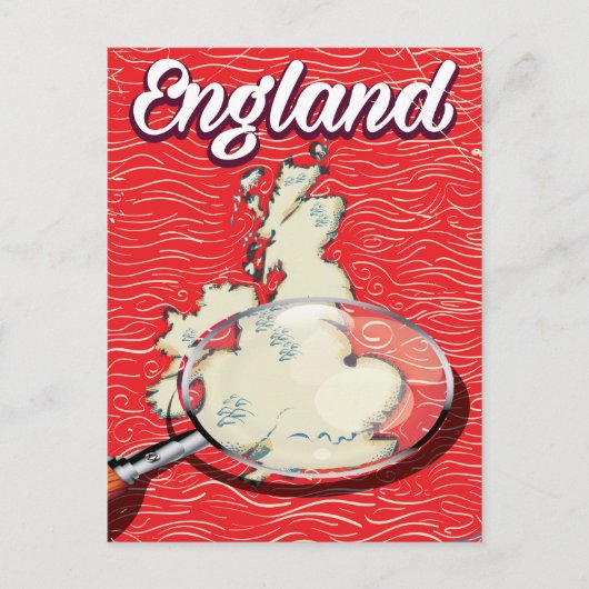 Engeland vintage stijl reisposter briefkaart (Voorkant)