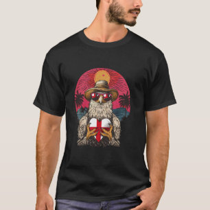 Engeland Vlag Adelaar Zonsondergang Engelse Wortel T-shirt