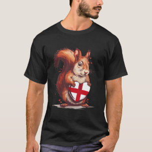 Engeland Vlag Eekhoorn Hart Engelse Wortels Engels T-shirt