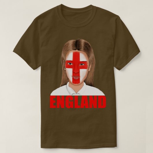 Engeland Vlag Engels Fan T-shirt (Design voorkant)